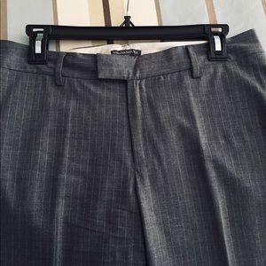 Wool Blend Gray Pin Stripe Pants, Banana Republic